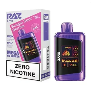Bangin Sour Berries - RAZ LTX 25K Zero Nicotine Vape