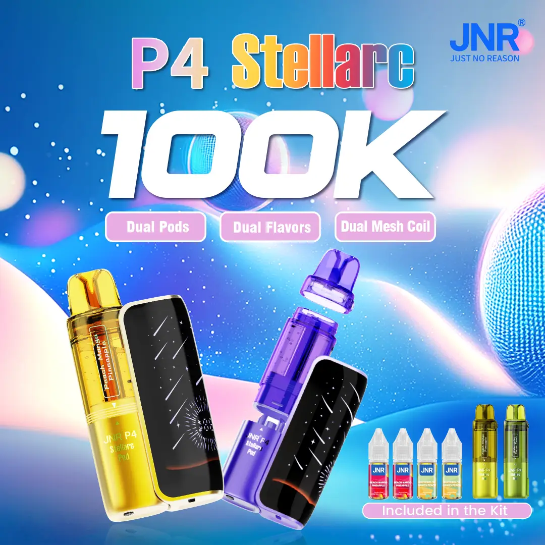 JNR P4 Stellarc 100K KIT | Switchable and Refillable 3 jnr 100K stellarc refillable replaceble vape kit 1