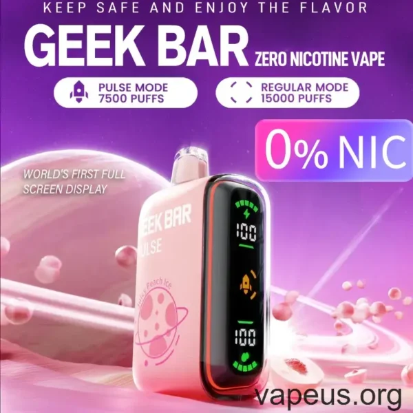Geek Bar Pulse Zero Nicotine vape Disposable-Non Nicotine - 15000 Puffs