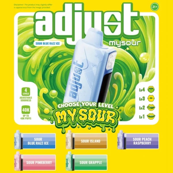 Adjust MySour 40K Puffs Disposable Vape - Adjus Vape Flavors