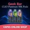 Geek Bar Clio Platinum 50K Replacement Pod 2 geek bar clio platinum 50k pods