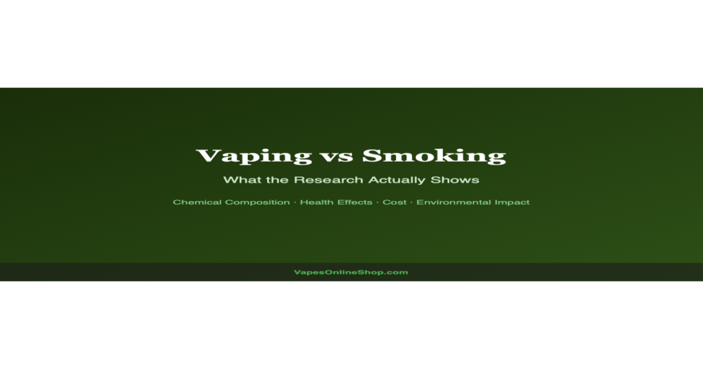 Vaping vs Smoking comparison infographic